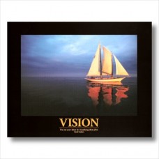 VISION Motivational Sailboat Wall Picture Art Print   